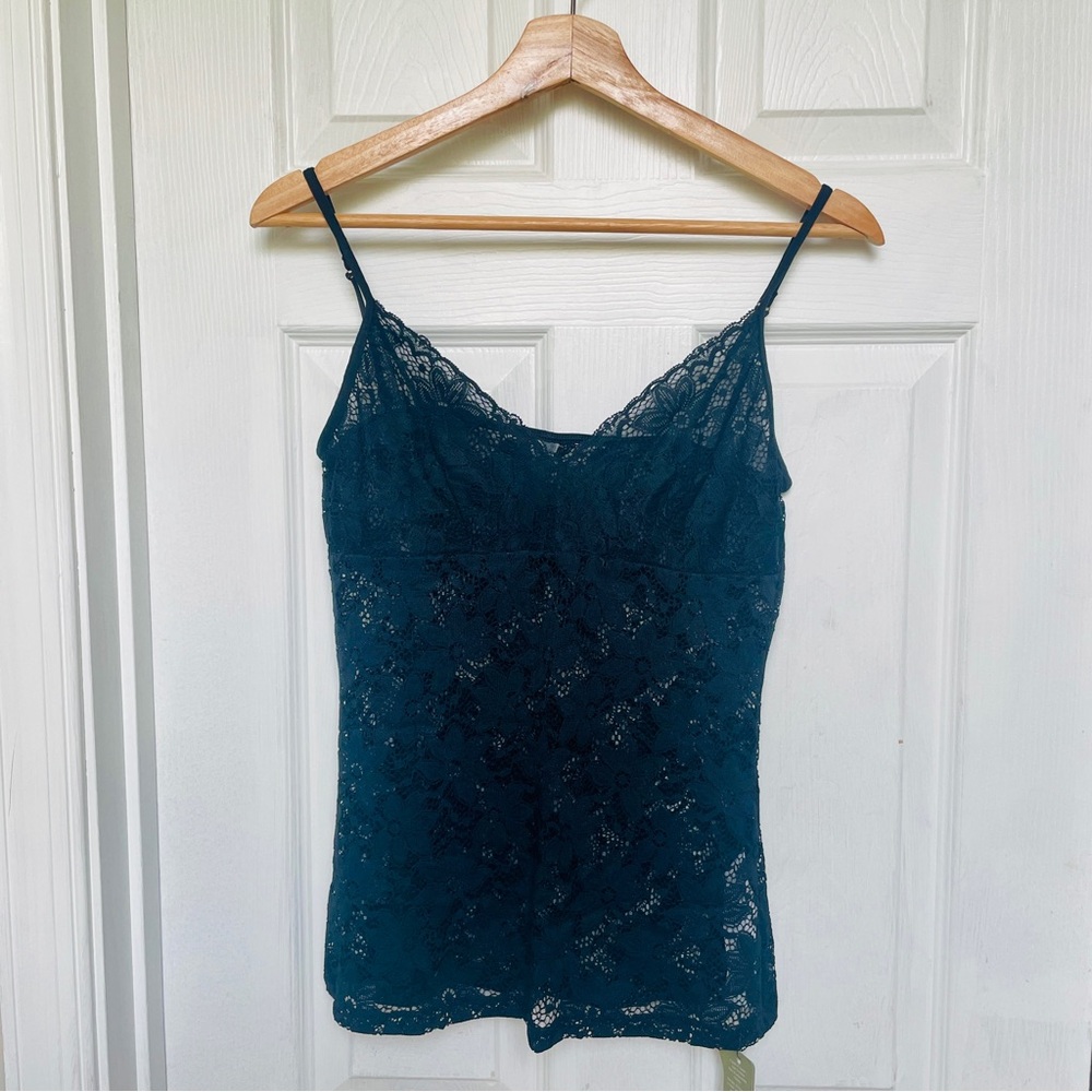NWT Intimissimi Black Lace Fitted Camisole Top